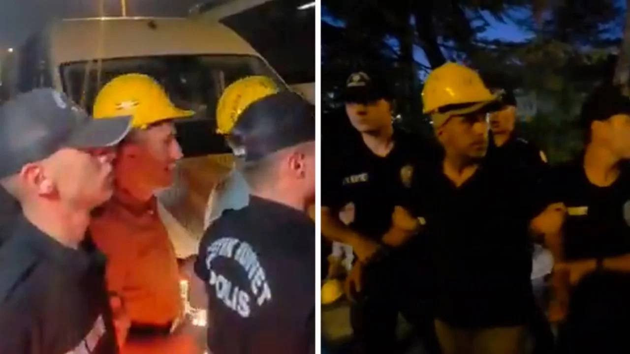 Bakanlık önünde direnen madencilere polis müdahalesi: Çok sayıda madenci gözaltında!