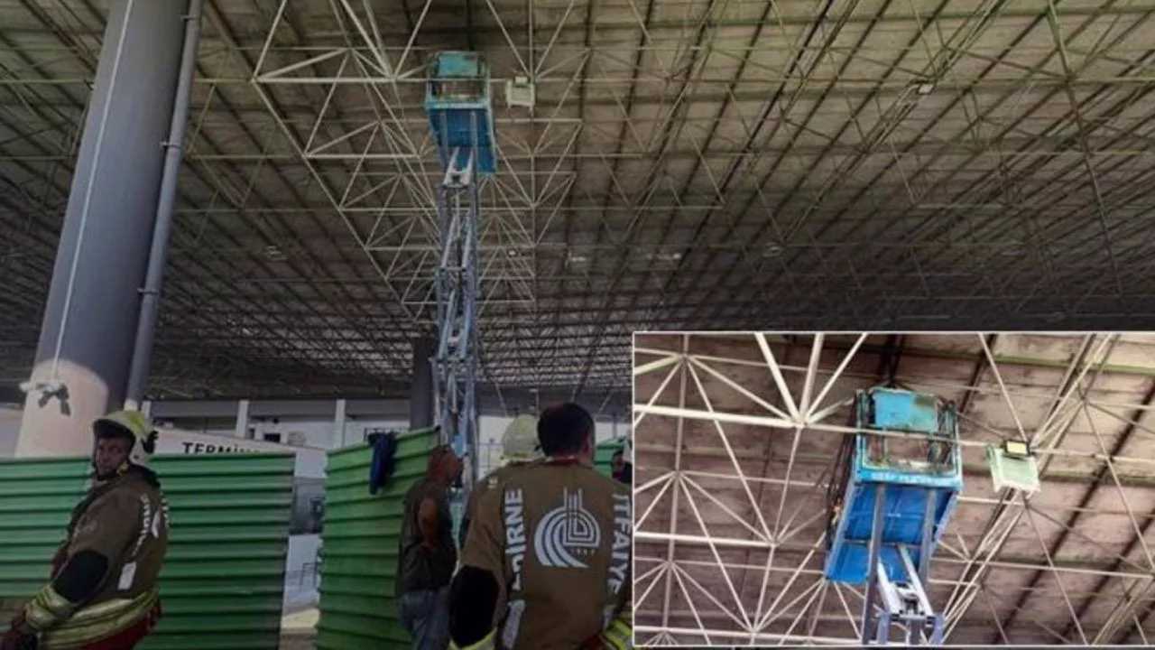Otogar çatısında yangın: Tiner alev aldı, 2 işçi ağır yaralandı