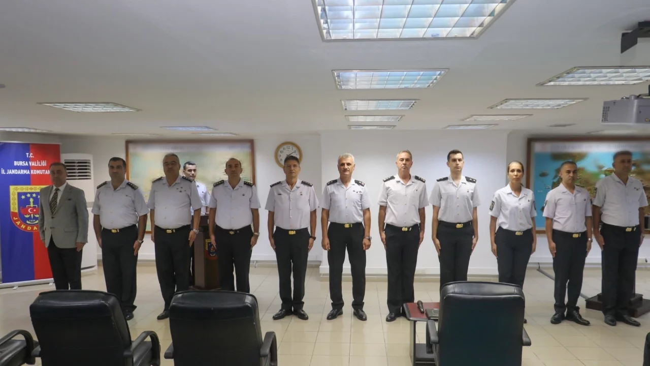 Bursa İl Jandarma Komutanlığı'nda 'Rütbe Terfi Töreni' düzenlendi