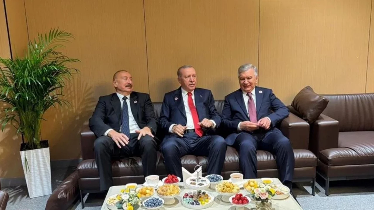 Cumhurbaşkanı Erdoğan, Aliyev ve Mirziyoyev ile Bişkek'te bir araya geldi