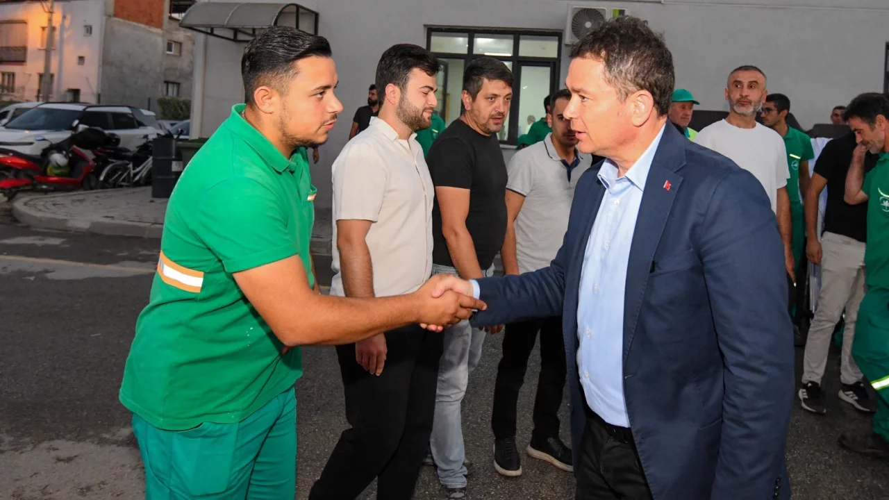 Osmangazi Belediye Başkanı Aydın güne temizlik emekçileriyle başladı