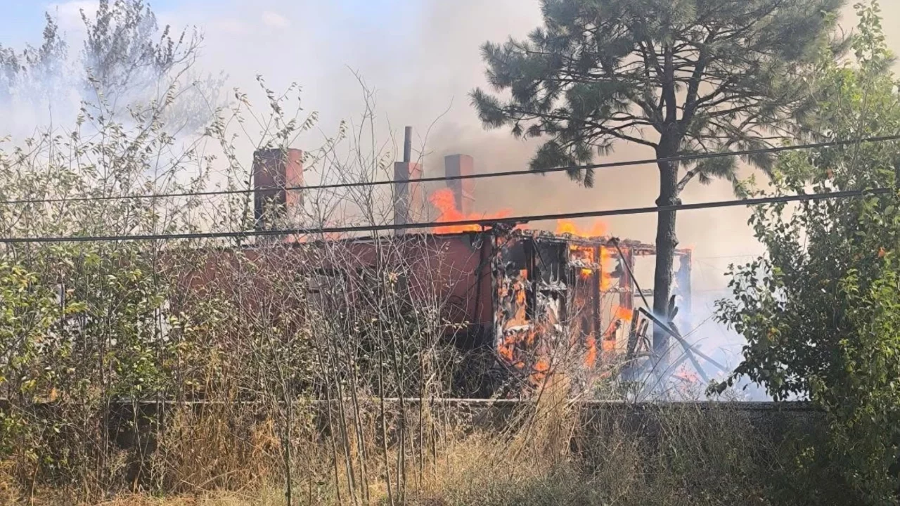 Tekirdağ'da korkutan yangın