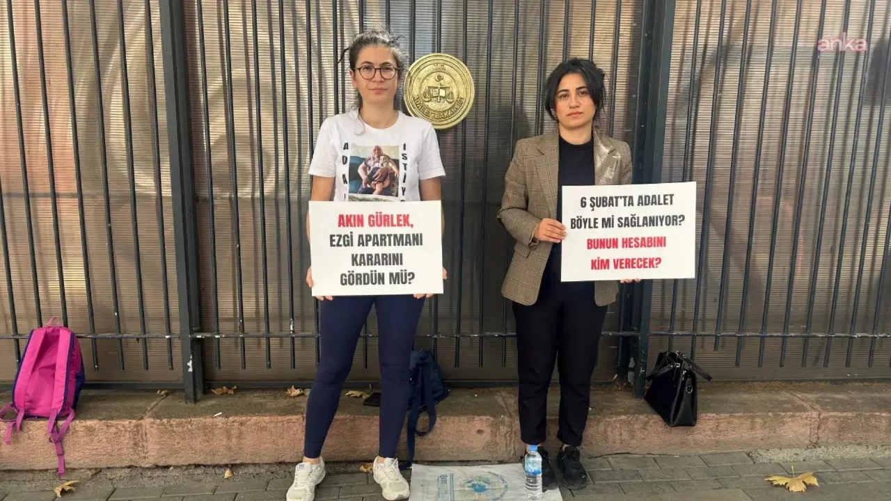 Ezgi Apartmanı kararına Adalet Bakanlığı önünde tepki sürüyor