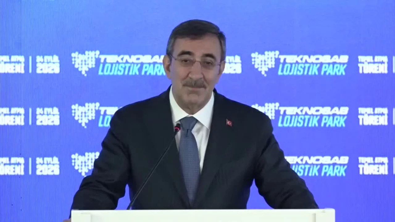 Cumhurbaşkanı Yardımcısı Yılmaz, TEKNOSAB Lojistik Park temel atma töreninde konuştu