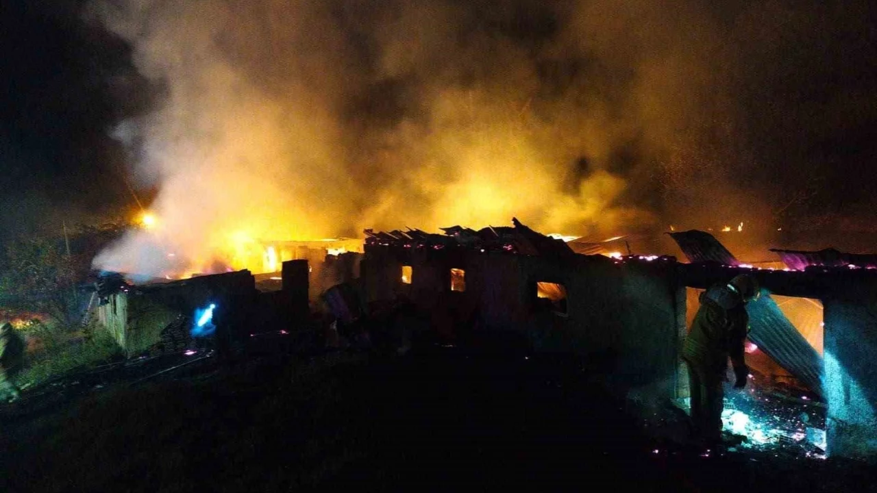 Bolu'da saman dolu kümes alevlere teslim oldu