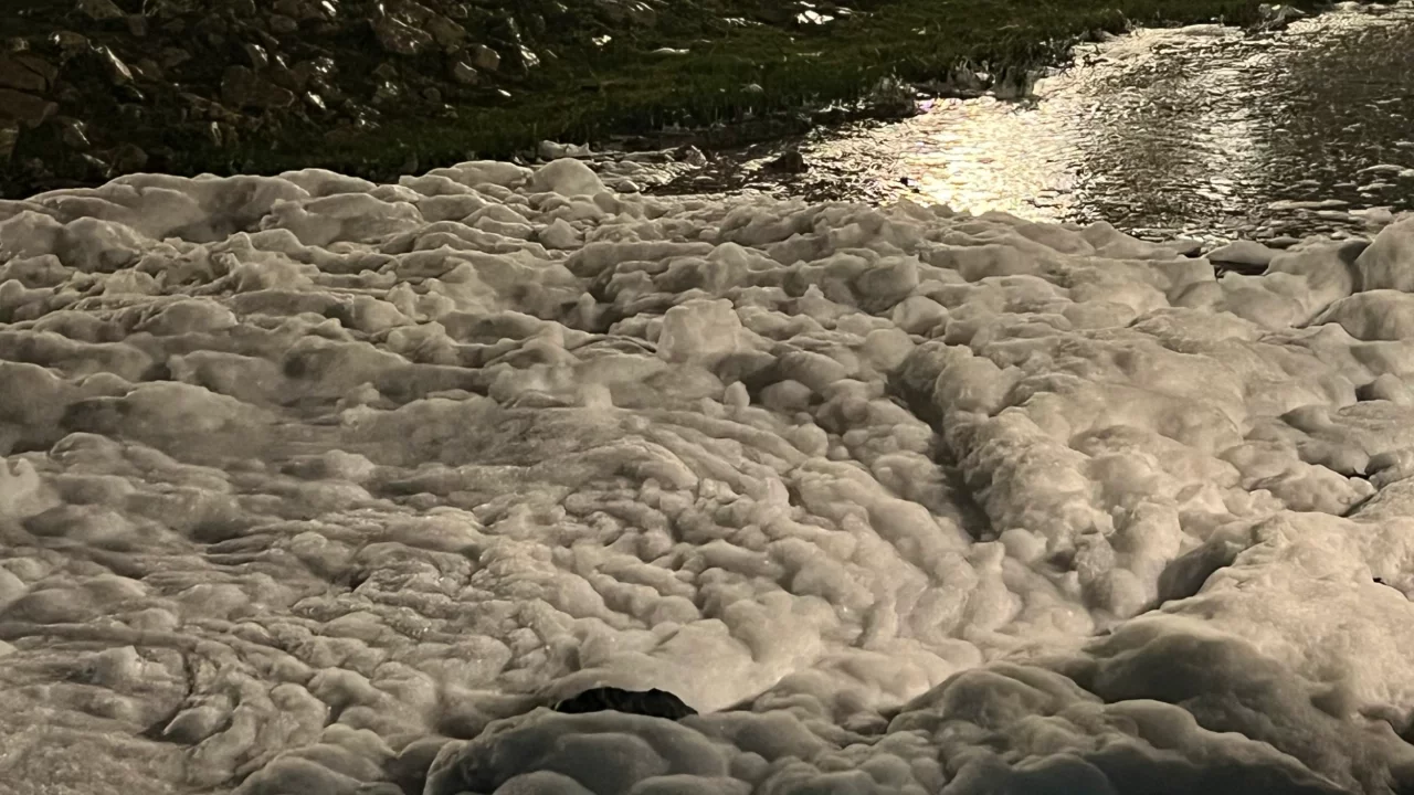 Kocaeli İzmit'te sahildeki köpükler merak uyandırdı