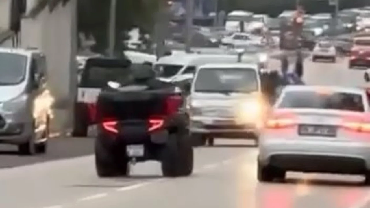 Bursa'da ATV ile drift attı, o anlar kameraya yansıdı