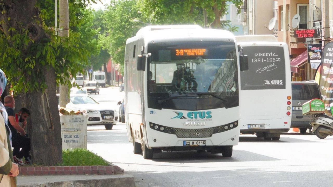 Edirne'de toplu ulaşıma zam yapıldı