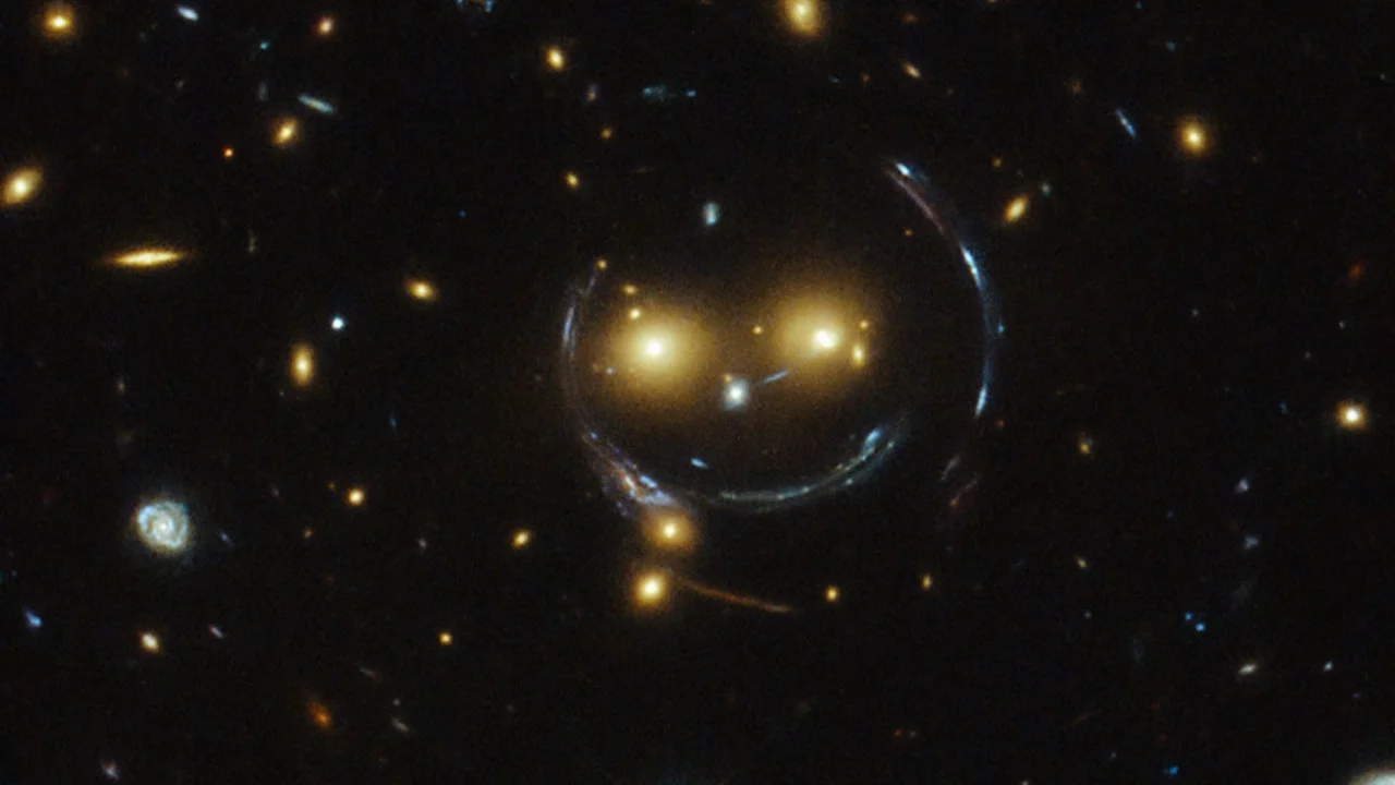 Hubble yakaladı: Evrenin derinliğinde gülümseyen galaksi