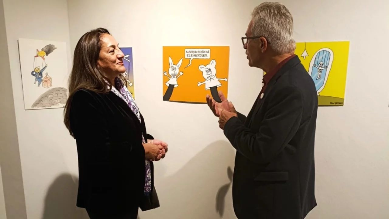 "Kuklalar-Kukla Tiyatrosu" Uluslararası Karikatür Sergisi Nilüfer'de ziyarete açıldı