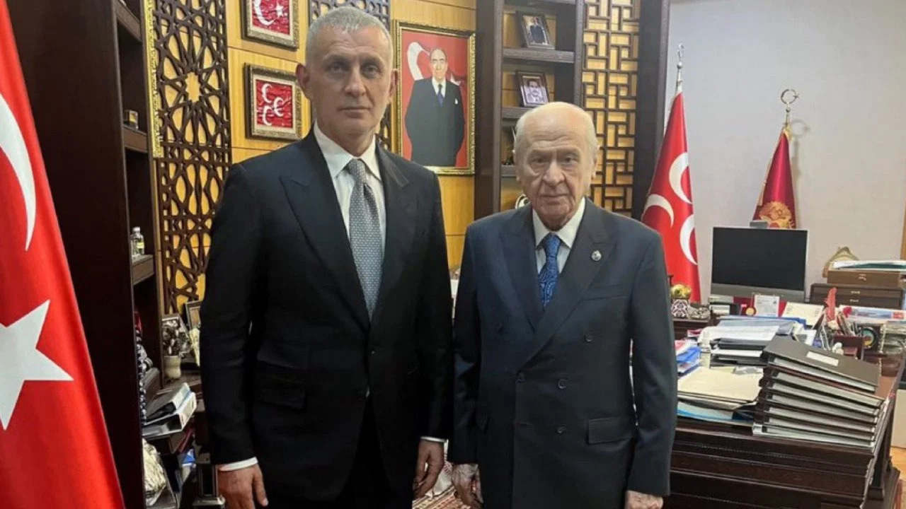 TFF Başkanı İbrahim Hacıosmanoğlu'ndan MHP lideri Devlet Bahçeli'ye ziyaret
