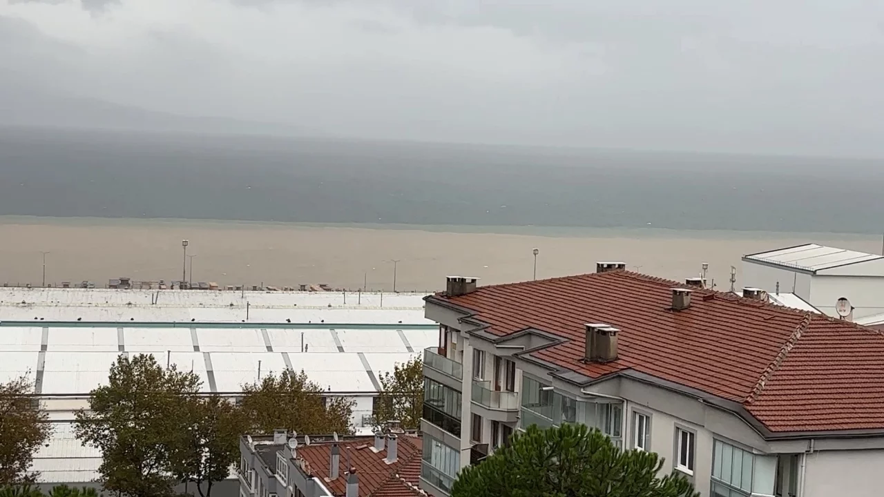 Bursa'da sel sularıyla taşınan çamur denize karıştı!