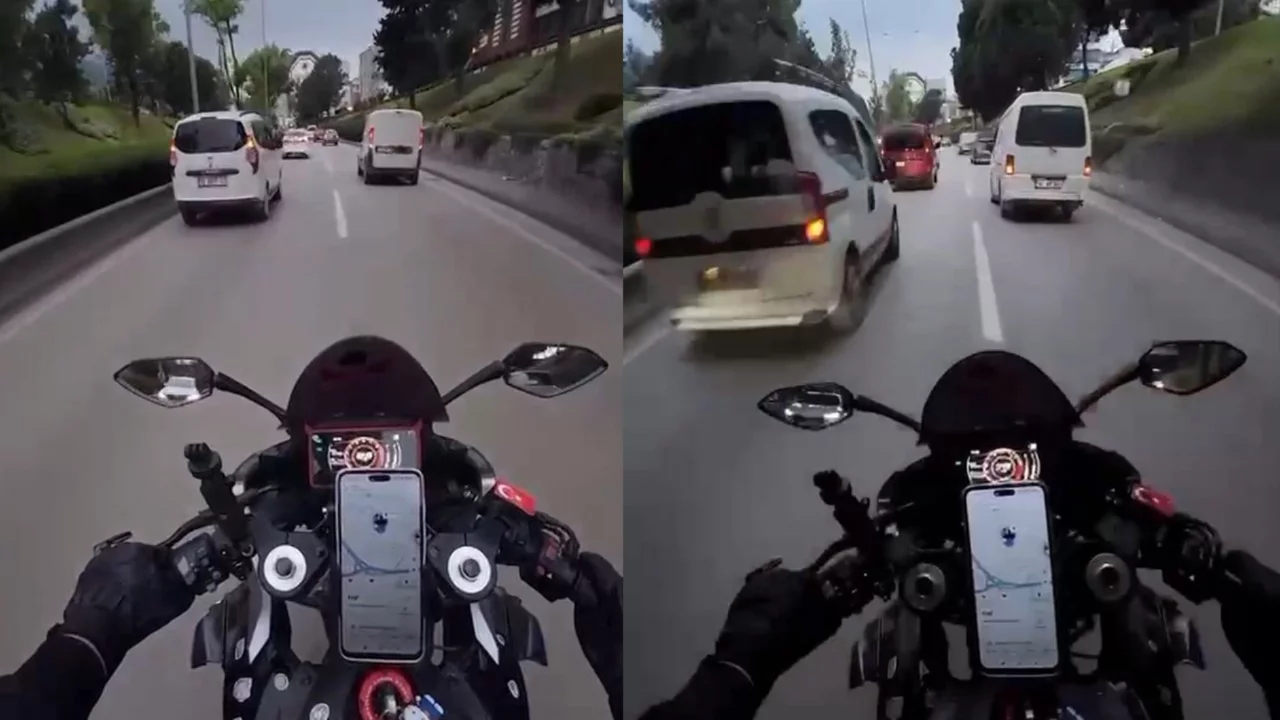 Bursa'da motosikletlinin kaçış manevrası kazayla bitti