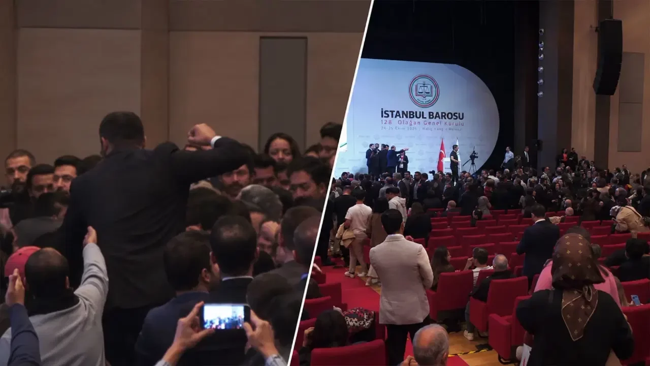 İstanbul Barosu Genel Kurulu'nda yumruklu kavga
