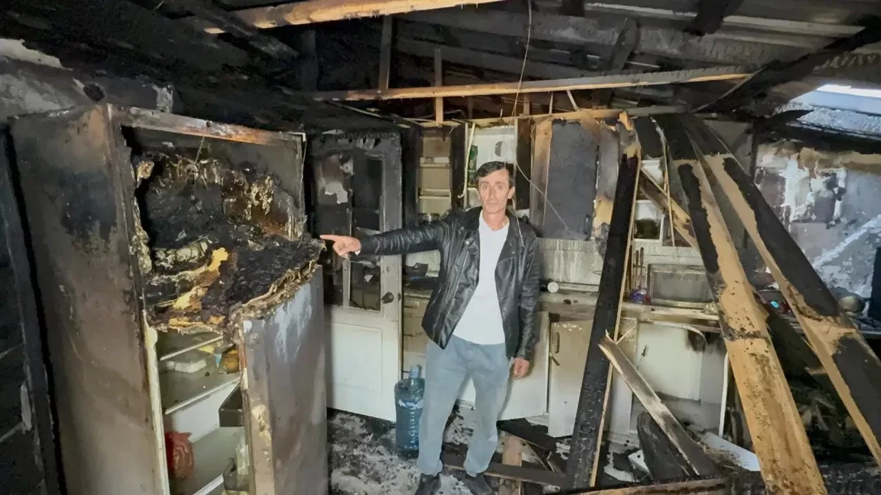 Samsun'da bir ev yangında kül oldu