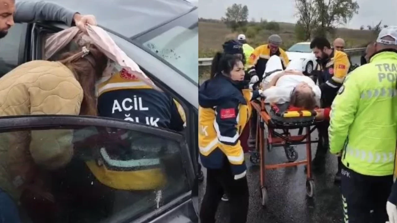 Kazaya denk gelen doktor, yaralı sürücünün yardımına koştu