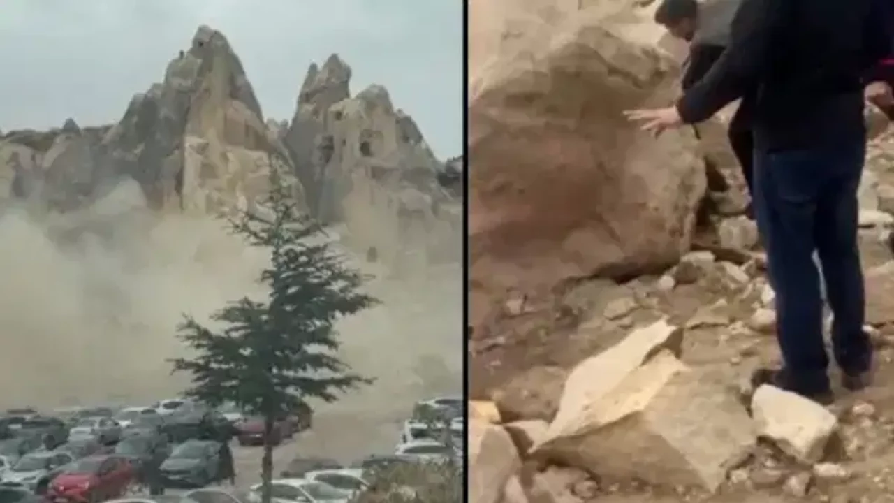 Kapadokya'da peri bacası çöktü: Ölü ve yaralılar var