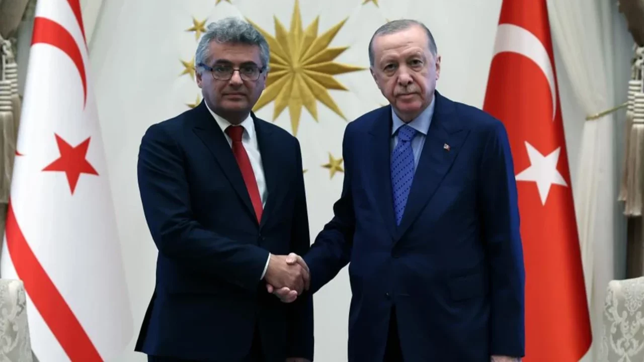 Cumhurbaşkanı Erdoğan, KKTC Cumhurbaşkanı Erhürman ile bir araya geldi